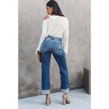 Load image into Gallery viewer, Urban Casual Washed out Straight Denim : BLUE

