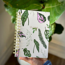 Load image into Gallery viewer, Spiral Lined Notebook - House Plants White
