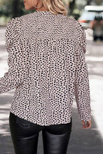 Load image into Gallery viewer, Apricot Leopard Print Smocked Top
