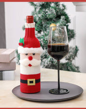 Load image into Gallery viewer, Christmas Home Decor Cartoon Knitting Wine Cover Holder
