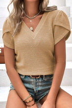 Load image into Gallery viewer, Klein Waffle Knit V-Neck Top White / S

