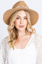 Load image into Gallery viewer, Multi Color Strawband Straw Hat: Beige
