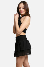 Load image into Gallery viewer, Solid Ruffle Tiered Mini Skort: Green / LXL
