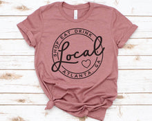 Load image into Gallery viewer, Custom Local Circle Shop Eat Drink Tee NEW COLORS: M / Htr Ice Blue
