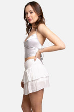 Load image into Gallery viewer, Solid Ruffle Tiered Mini Skort: Green / LXL
