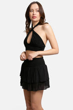 Load image into Gallery viewer, Solid Ruffle Tiered Mini Skort: Green / LXL
