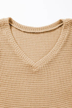 Load image into Gallery viewer, Klein Waffle Knit V-Neck Top Mist Green / L
