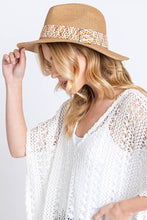 Load image into Gallery viewer, Multi Color Strawband Straw Hat: Beige
