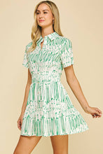 Load image into Gallery viewer, PRINT BUTTON DOWN MINI DRESS
