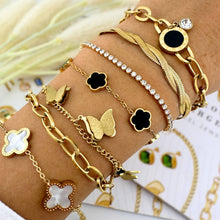 Load image into Gallery viewer, 18K gold plated Stainless steel Tennis bracelet
