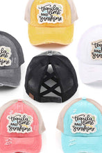 Load image into Gallery viewer, C.C Tequila Lime and Sunshine Patch Pony Cap: Mint
