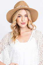 Load image into Gallery viewer, Multi Color Strawband Straw Hat: Beige
