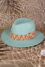 Load image into Gallery viewer, Multi Color Strawband Straw Hat: Beige
