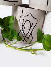 Load image into Gallery viewer, Seconds Sale Handrawn Concrete Planters
