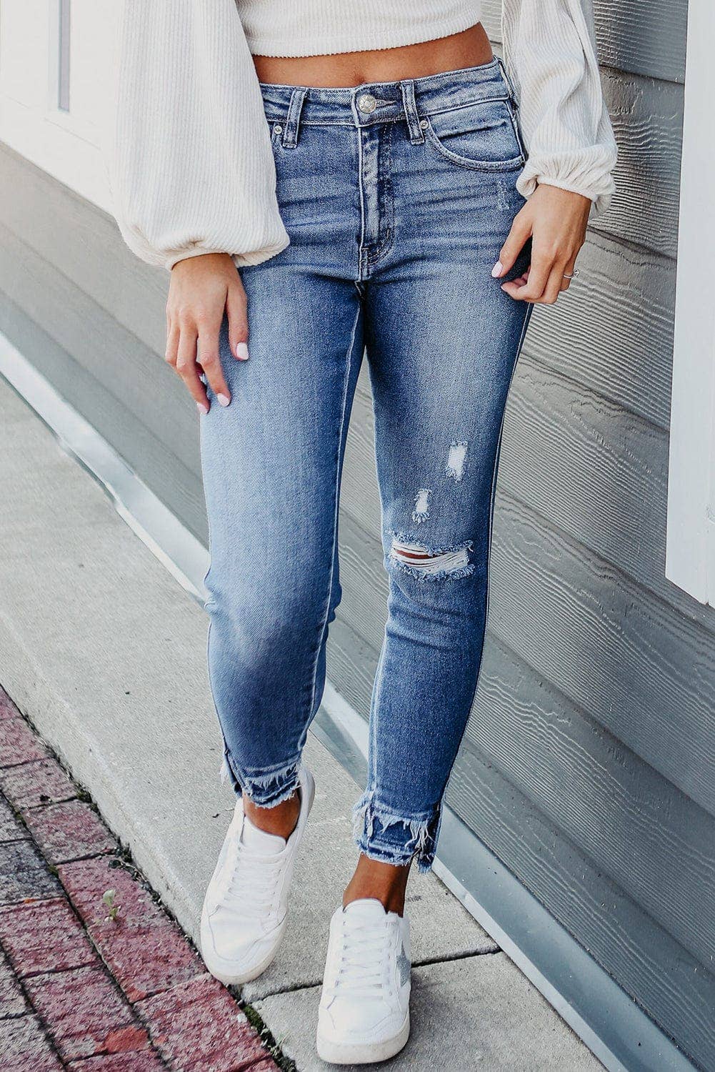 Kezia Skinny Jeans: Light Blue