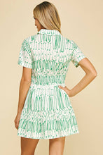 Load image into Gallery viewer, PRINT BUTTON DOWN MINI DRESS

