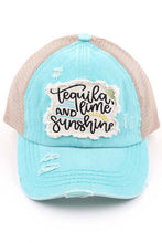 Load image into Gallery viewer, C.C Tequila Lime and Sunshine Patch Pony Cap: Mint
