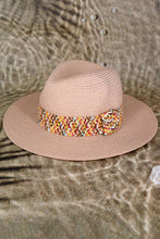 Load image into Gallery viewer, Multi Color Strawband Straw Hat: Beige
