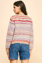 Load image into Gallery viewer, STRIPE PATTERN SWEATER CARDIGAN
