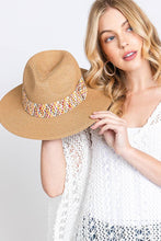 Load image into Gallery viewer, Multi Color Strawband Straw Hat: Beige

