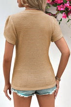 Load image into Gallery viewer, Klein Waffle Knit V-Neck Top Mist Green / L
