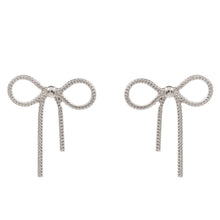 Load image into Gallery viewer, Bow Ribbon Knob Metal Stud Post Earrings: ONE SIZE / GD
