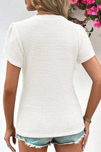 Load image into Gallery viewer, Klein Waffle Knit V-Neck Top Mist Green / L
