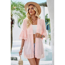 Load image into Gallery viewer, Open Front Drape See Through Cardigan: BEIGE

