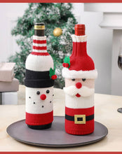 Load image into Gallery viewer, Christmas Home Decor Cartoon Knitting Wine Cover Holder

