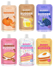 Load image into Gallery viewer, Dog Peanut Butter - 4oz Squeeze Packs Mixed Flavor Budder
