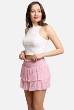 Load image into Gallery viewer, Solid Ruffle Tiered Mini Skort: Green / LXL
