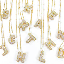 Load image into Gallery viewer, Initial Bubble 18K Gold Necklace
