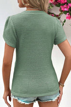 Load image into Gallery viewer, Klein Waffle Knit V-Neck Top White / S
