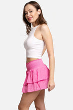 Load image into Gallery viewer, Solid Ruffle Tiered Mini Skort: Green / LXL

