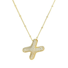 Load image into Gallery viewer, Initial Bubble 18K Gold Necklace
