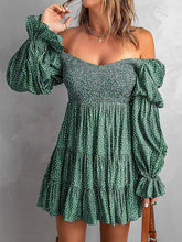 Load image into Gallery viewer, Sexy Waistband A-line Dress Off Shoulder Dress: Beige
