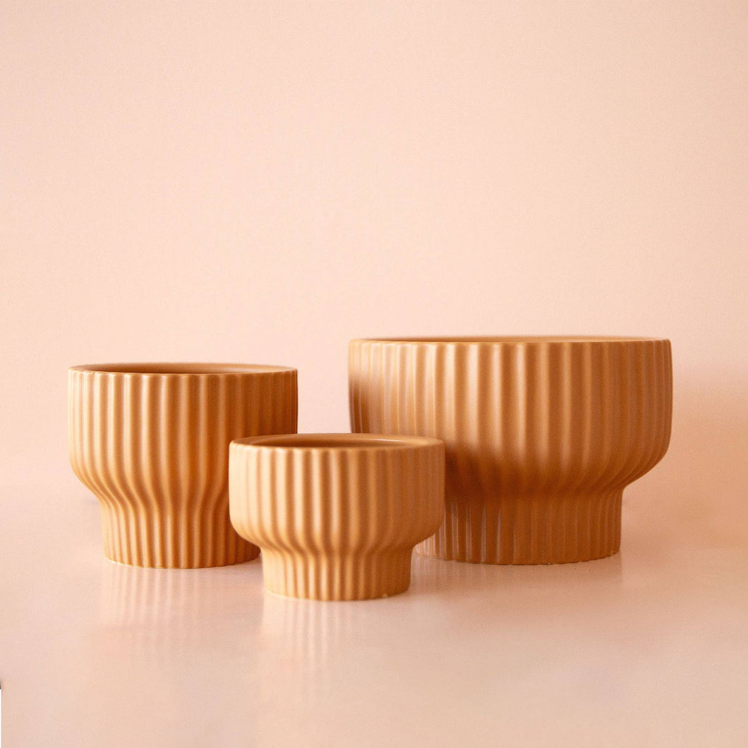 Presley Pedestal Pot - Ginger: 4.5 inch
