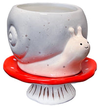 Load image into Gallery viewer, Snail &amp; Mushroom Footsie Planter
