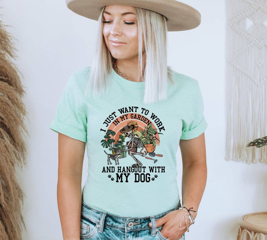 I Just Want To Work In My Garden T-shirt: Heather Gray / Medium