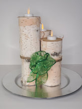 Load image into Gallery viewer, Handmade Real Birch Log Candle Holder set
