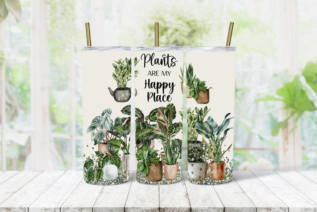 Plants are my Happy Place tumbler
