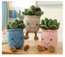 Load image into Gallery viewer, Smiling Face Succulent Shaped Plant Potted Doll

